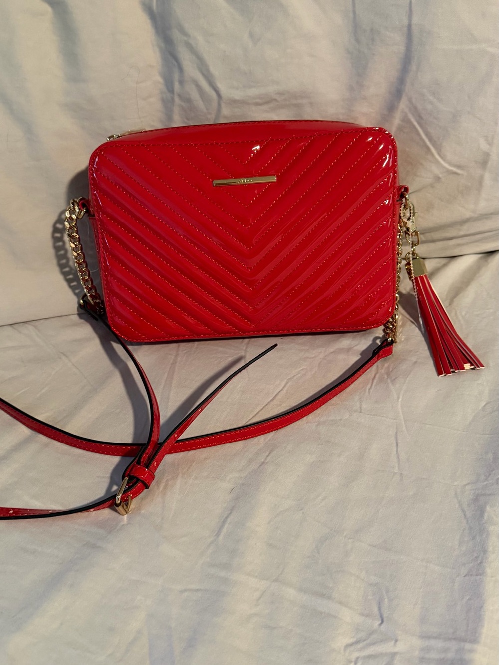 New Red  Aldo’s patent leather Crossbody Bag